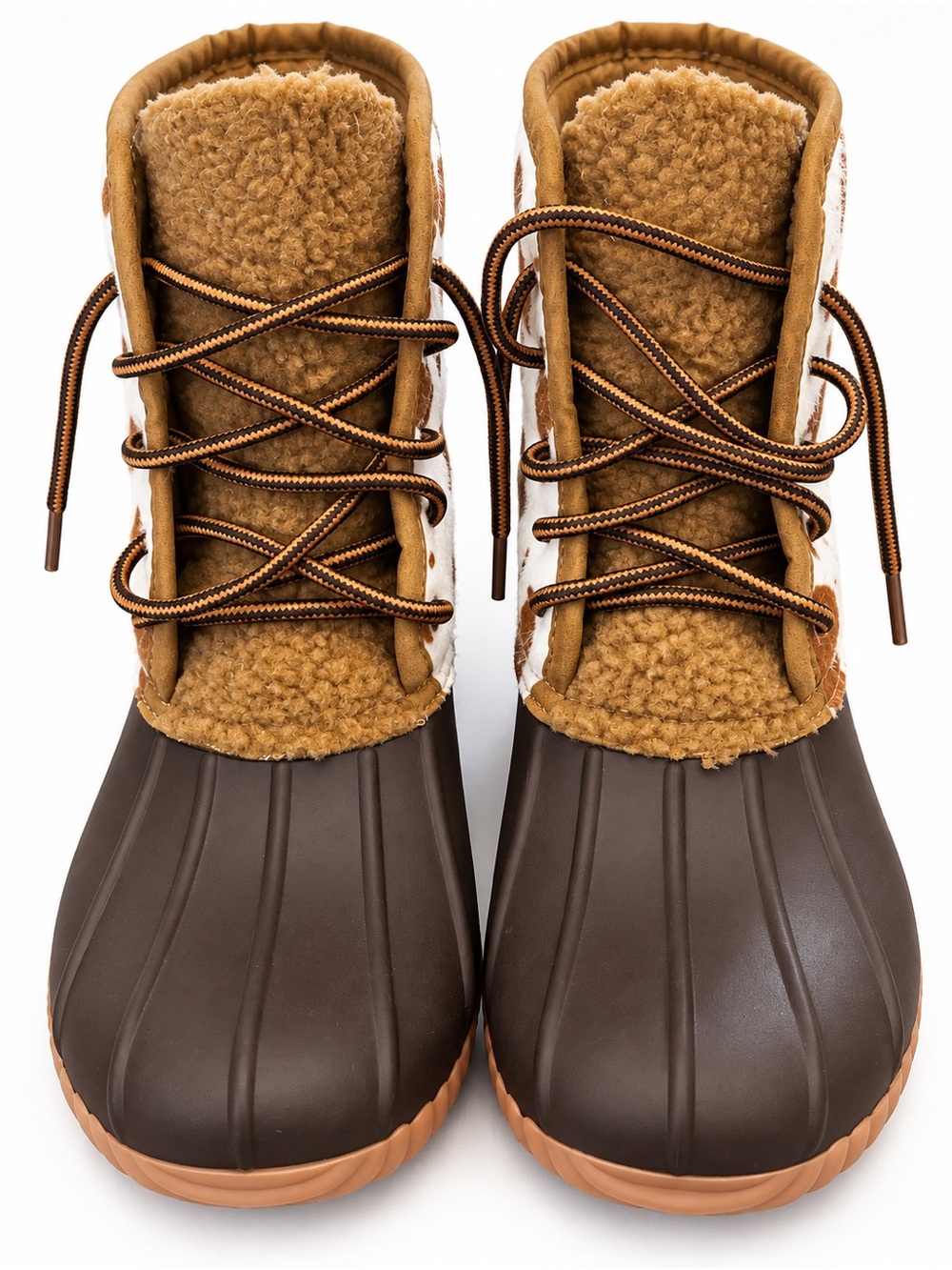 Simply Southern Brown and Tan Sherpa-Lined Winter Boots